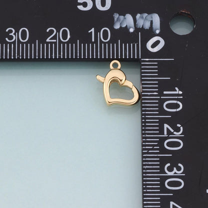 18K Gold Filled Heart Clasp for Jewelry Making