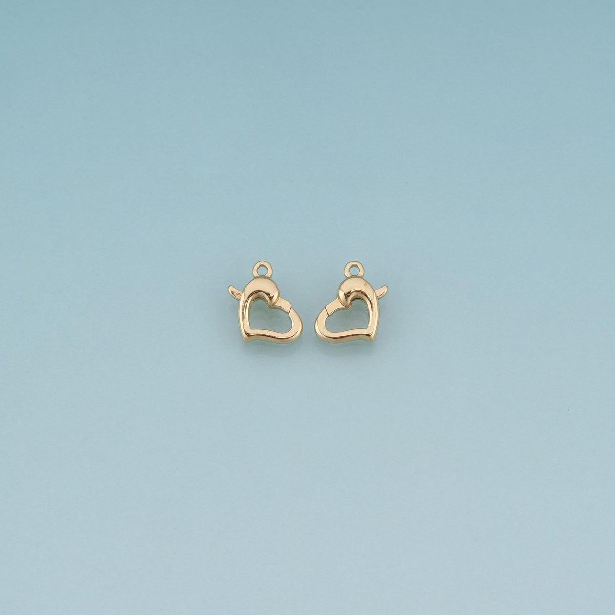 18K Gold Filled Heart Clasp for Jewelry Making