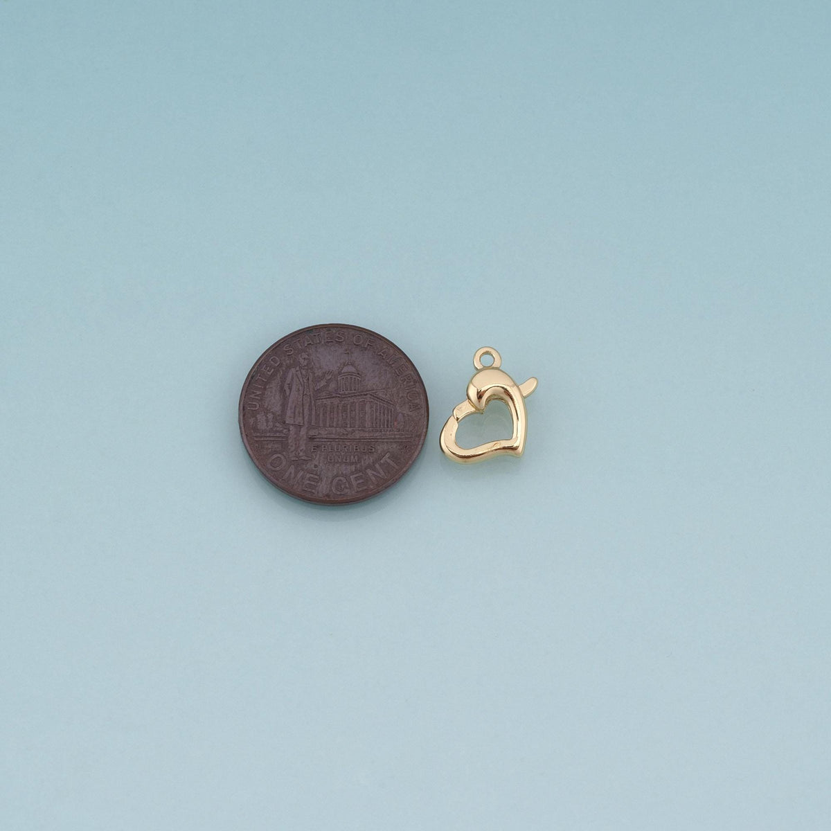 18K Gold Filled Heart Clasp for Jewelry Making