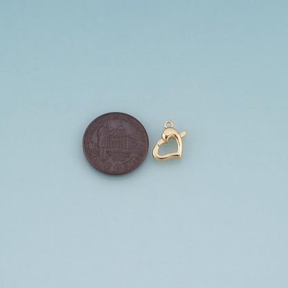 18K Gold Filled Heart Clasp for Jewelry Making