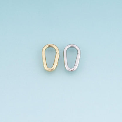 18K Gold Filled Teardrop Spring Clasp Pendant,Minimalist Charm Bracelet Necklace for DIY Jewelry Making Supply