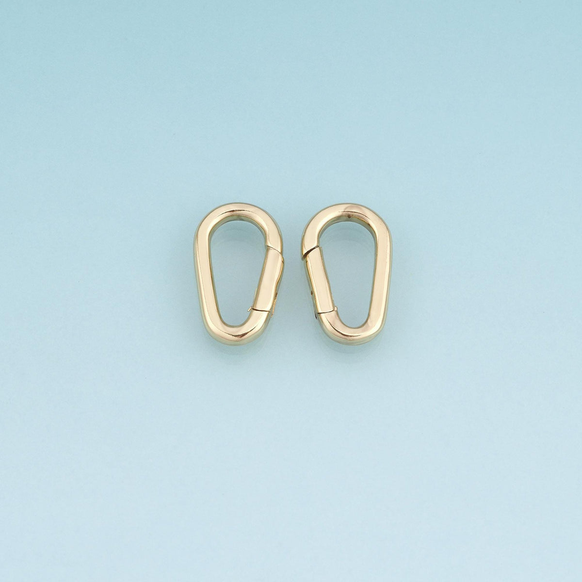 18K Gold Filled Teardrop Spring Clasp Pendant,Minimalist Charm Bracelet Necklace for DIY Jewelry Making Supply