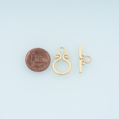 Round OT Toggle Clasp,14K Gold Stainless Steel Jewelry Closure,Waterproof Connector for DIY Necklace Bracelet Making