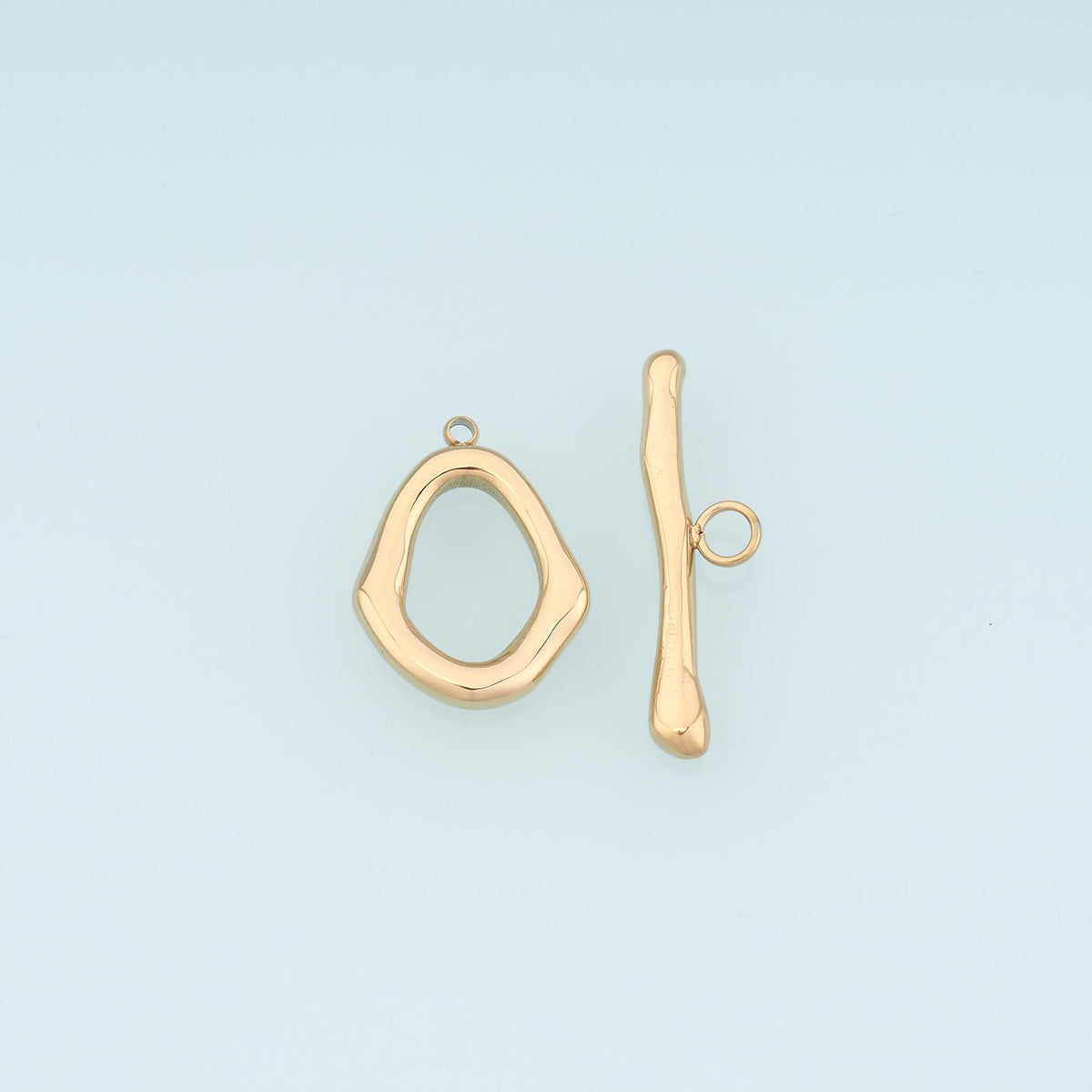 Geometry OT Toggle Clasp,14K Gold Stainless Steel Jewelry Closure,Waterproof Connector for DIY Necklace Bracelet Making