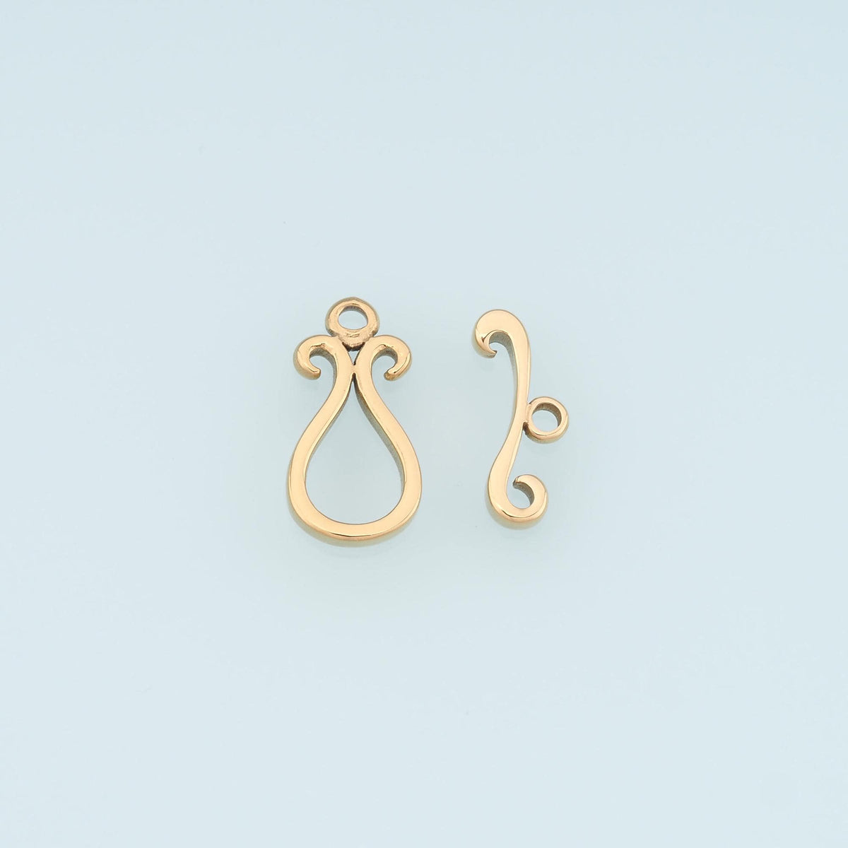 14K Gold Teardrop Clasp for Jewelry Making