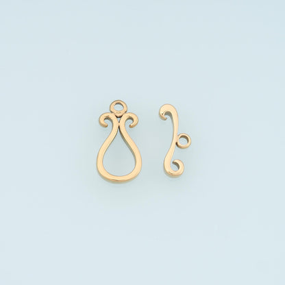 14K Gold Teardrop Clasp for Jewelry Making