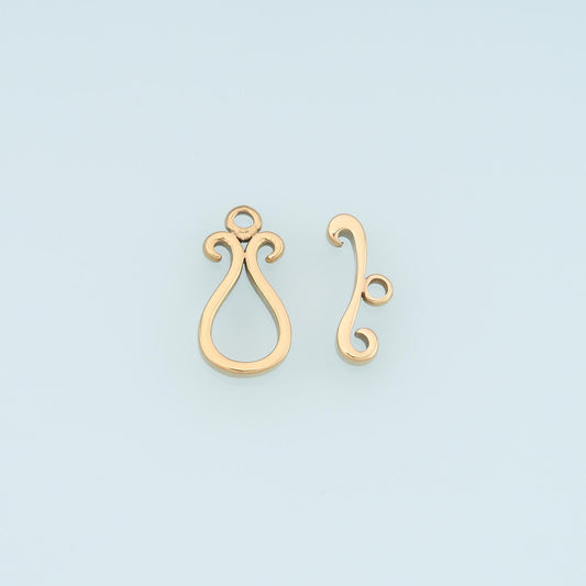 Teardrop OT Toggle Clasp,14K Gold Stainless Steel Jewelry Closure,Waterproof Connector for DIY Necklace Bracelet Making