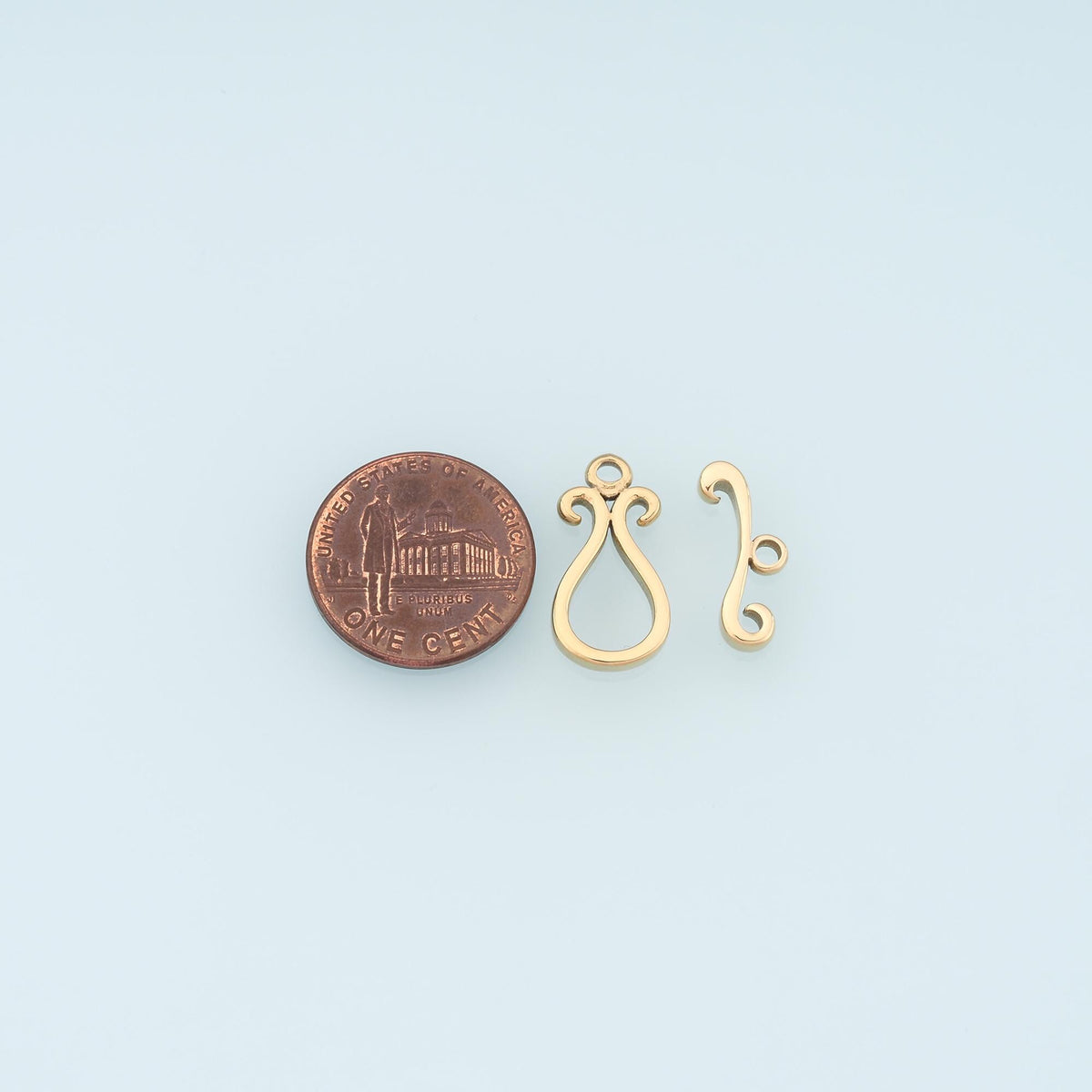 14K Gold Teardrop Clasp for Jewelry Making