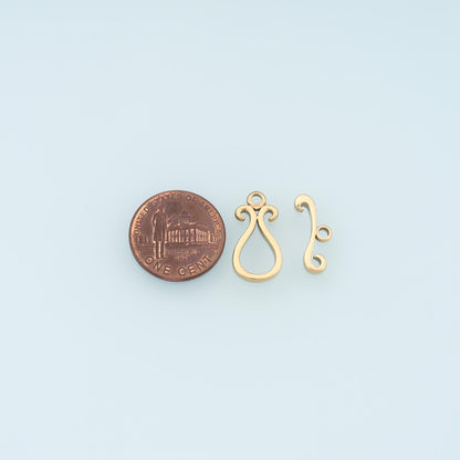 14K Gold Teardrop Clasp for Jewelry Making