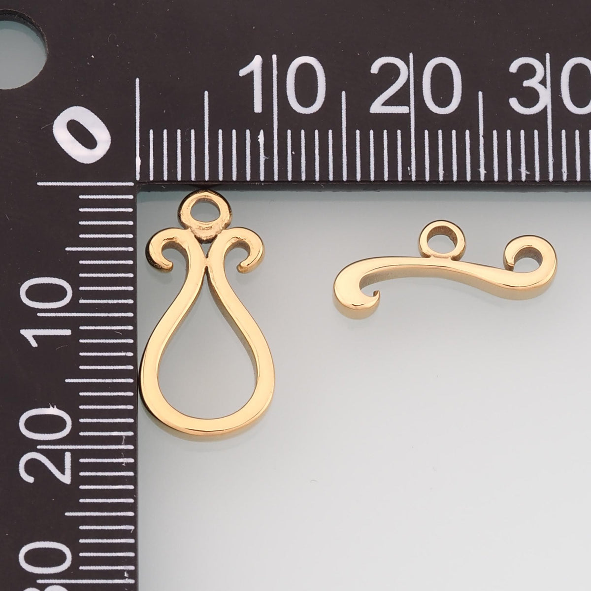 14K Gold Teardrop Clasp for Jewelry Making