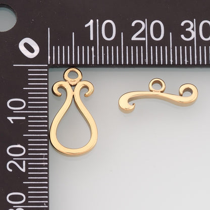 14K Gold Teardrop Clasp for Jewelry Making