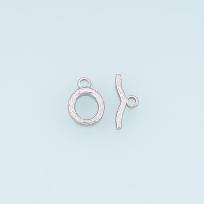 Round OT Toggle Clasp,14K Gold Stainless Steel Jewelry Closure,Waterproof Connector for DIY Necklace Bracelet Making