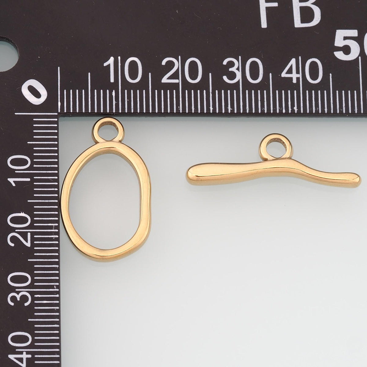 14K Gold Oval Clasp for Jewelry Making