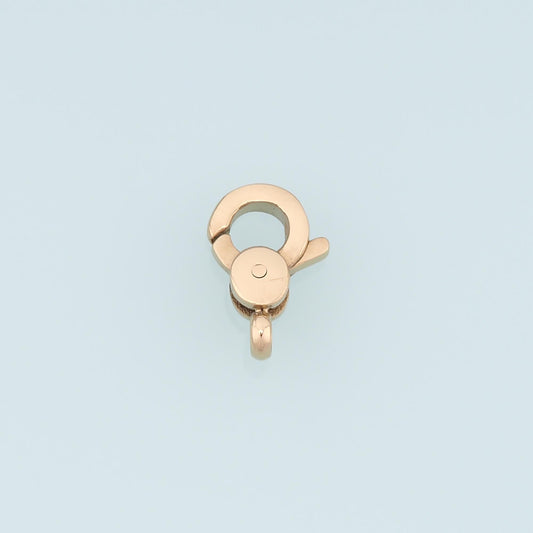 Round Lobster Spring Carabiner Clasp,14K Gold Stainless Steel Jewelry Closure,Waterproof Connector for DIY Necklace Bracelet 