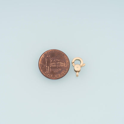 14K Gold Round Clasp for Jewelry Making