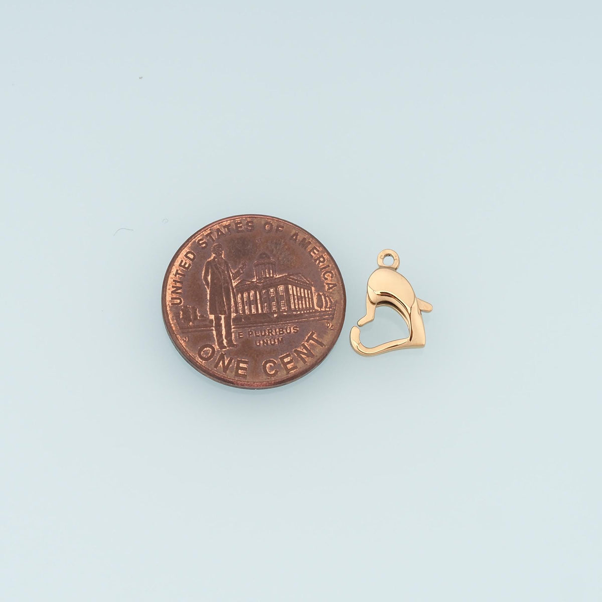 14K Gold Heart Clasp for Jewelry Making
