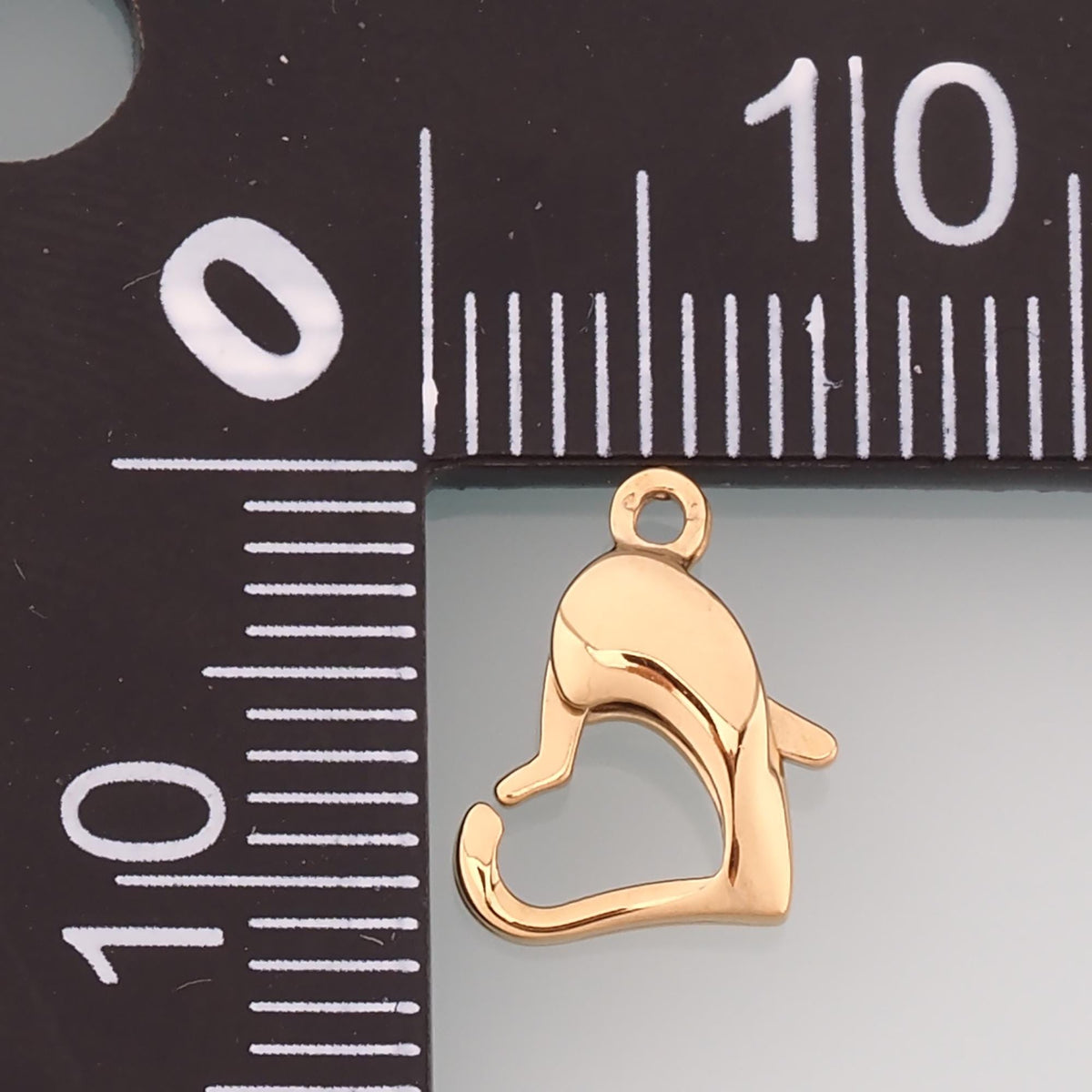 14K Gold Heart Clasp for Jewelry Making