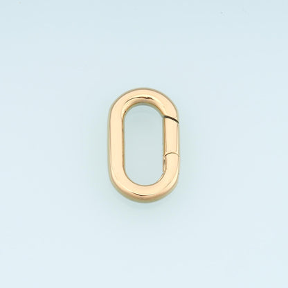 Oval Spring Carabiner Clasp,14K Gold Stainless Steel Jewelry Closure,Waterproof Connector for DIY Necklace Bracelet Making