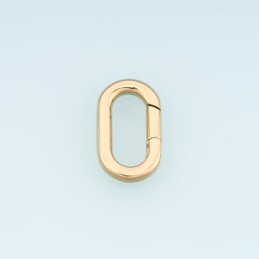 Oval Spring Carabiner Clasp,14K Gold Stainless Steel Jewelry Closure,Waterproof Connector for DIY Necklace Bracelet Making