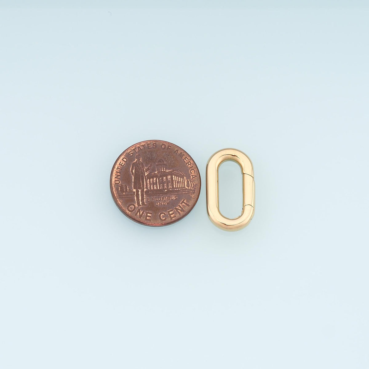 Oval Spring Carabiner Clasp,14K Gold Stainless Steel Jewelry Closure,Waterproof Connector for DIY Necklace Bracelet Making
