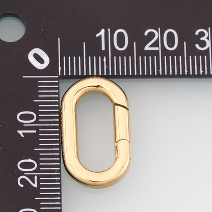 Oval Spring Carabiner Clasp,14K Gold Stainless Steel Jewelry Closure,Waterproof Connector for DIY Necklace Bracelet Making