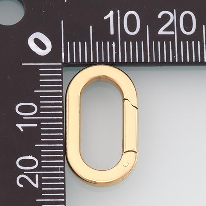 Oval Spring Carabiner Clasp,14K Gold Stainless Steel Jewelry Closure,Waterproof Connector for DIY Necklace Bracelet Making
