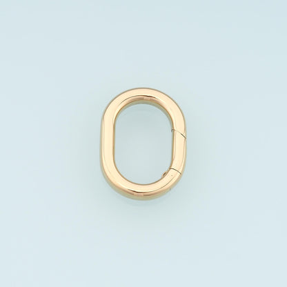 Oval Spring Carabiner Clasp,14K Gold Stainless Steel Jewelry Closure,Waterproof Connector for DIY Necklace Bracelet Making