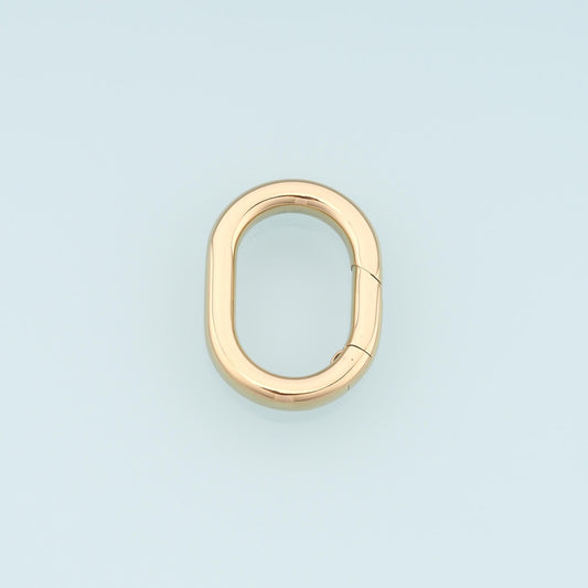 Oval Spring Carabiner Clasp,14K Gold Stainless Steel Jewelry Closure,Waterproof Connector for DIY Necklace Bracelet Making
