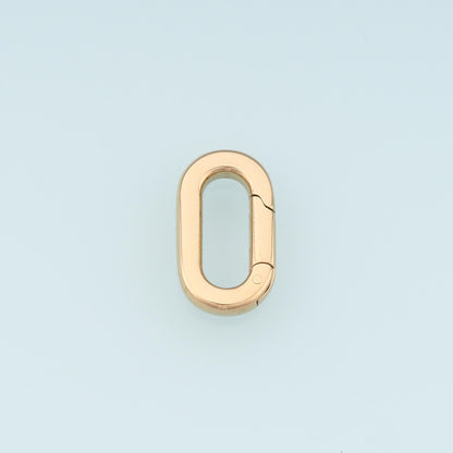 Oval Spring Carabiner Clasp,14K Gold Stainless Steel Jewelry Closure,Waterproof Connector for DIY Necklace Bracelet Making
