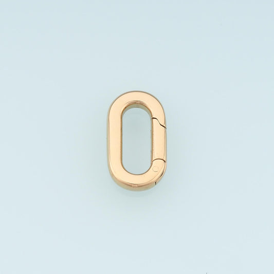 Oval Spring Carabiner Clasp,14K Gold Stainless Steel Jewelry Closure,Waterproof Connector for DIY Necklace Bracelet Making