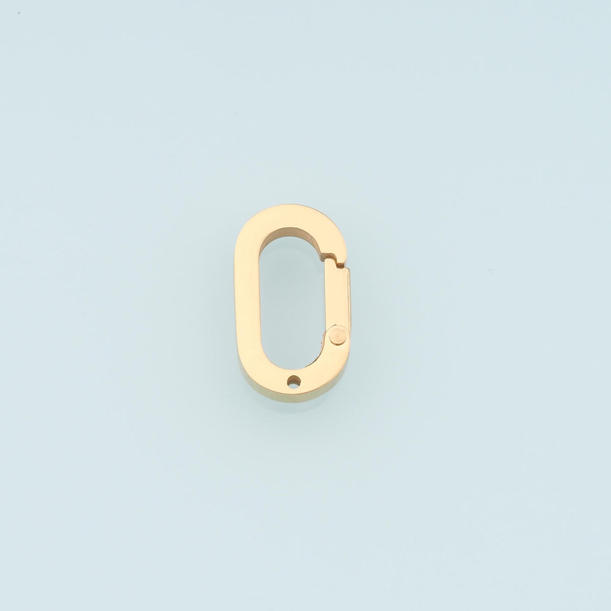 Oval Spring Carabiner Clasp,14K Gold Stainless Steel Jewelry Closure,Waterproof Connector for DIY Necklace Bracelet Making