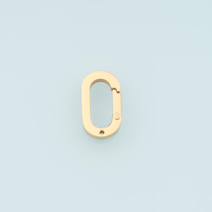 Oval Spring Carabiner Clasp,14K Gold Stainless Steel Jewelry Closure,Waterproof Connector for DIY Necklace Bracelet Making