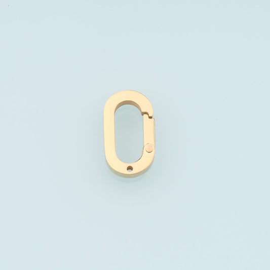 Oval Spring Carabiner Clasp,14K Gold Stainless Steel Jewelry Closure,Waterproof Connector for DIY Necklace Bracelet Making
