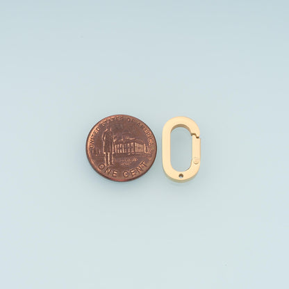 Oval Spring Carabiner Clasp,14K Gold Stainless Steel Jewelry Closure,Waterproof Connector for DIY Necklace Bracelet Making