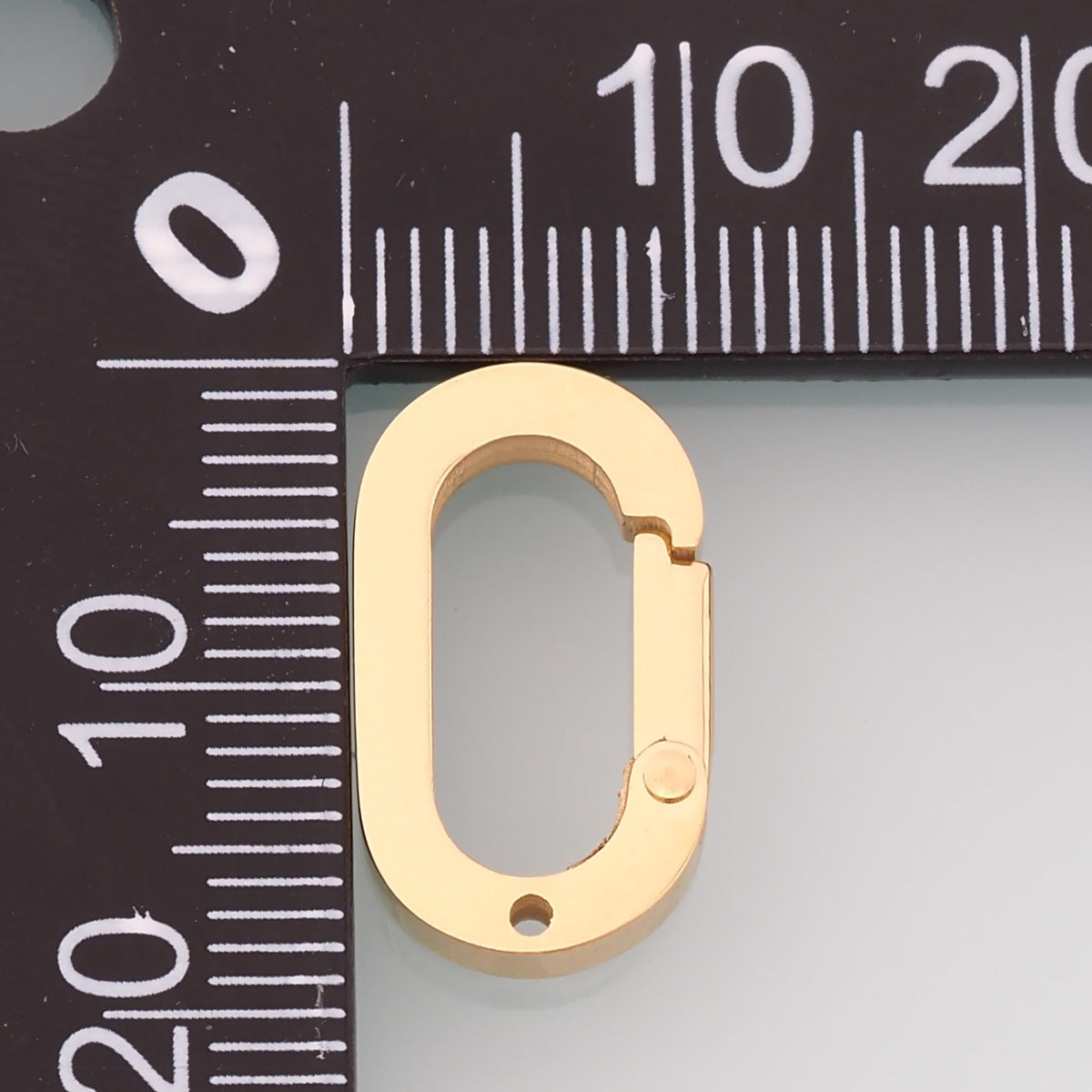 Oval Spring Carabiner Clasp,14K Gold Stainless Steel Jewelry Closure,Waterproof Connector for DIY Necklace Bracelet Making