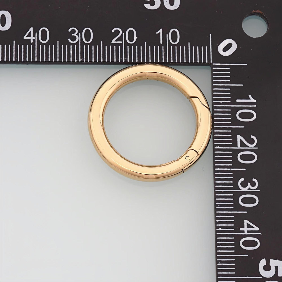 Round Spring Carabiner Clasp,14K Gold Stainless Steel Jewelry Closure,Waterproof Connector for DIY Necklace Bracelet Making