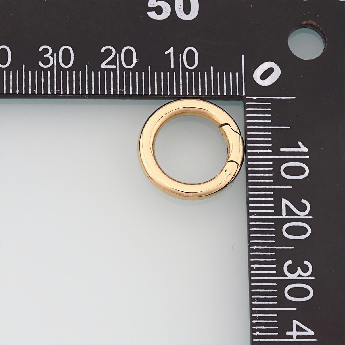 Round Spring Carabiner Clasp,14K Gold Stainless Steel Jewelry Closure,Waterproof Connector for DIY Necklace Bracelet Making