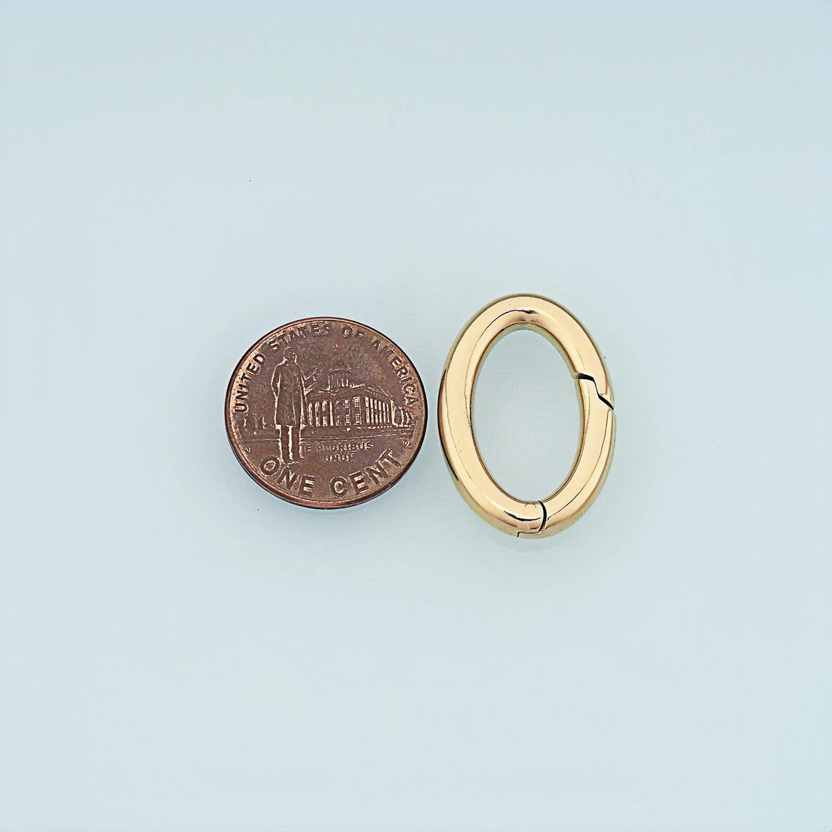 Oval Spring Carabiner Clasp,14K Gold Stainless Steel Jewelry Closure,Waterproof Connector for DIY Necklace Bracelet Making