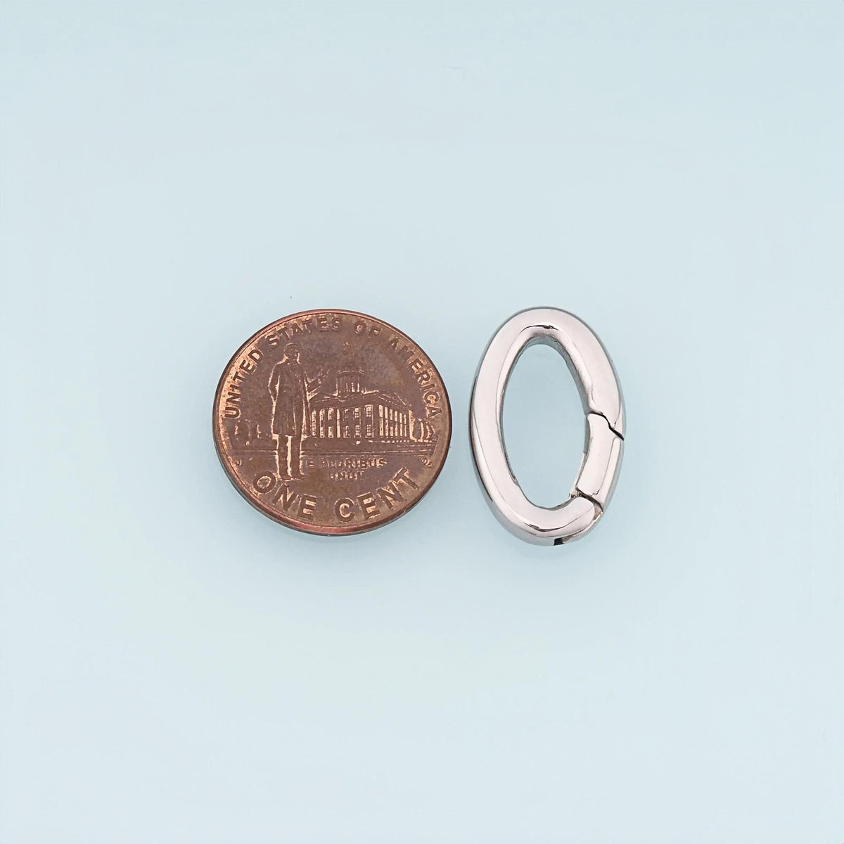 Oval Spring Carabiner Clasp,14K Gold Stainless Steel Jewelry Closure,Waterproof Connector for DIY Necklace Bracelet Making