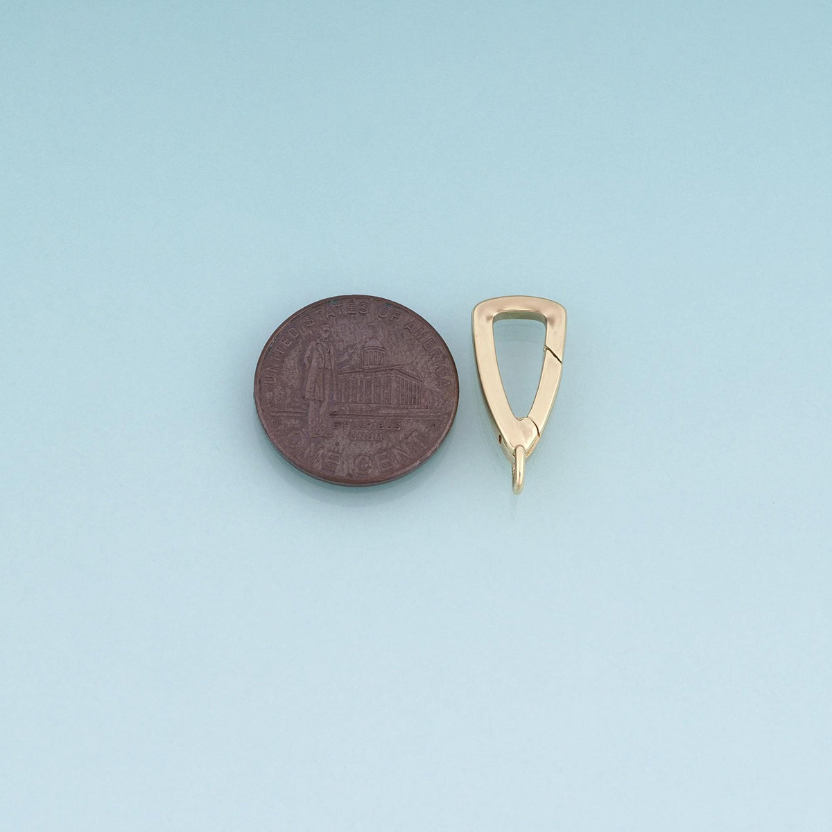 18K Gold Filled Triangle Spring Clasp Connector,Minimalist Connector Bracelet Necklace for DIY Jewelry Making Supply