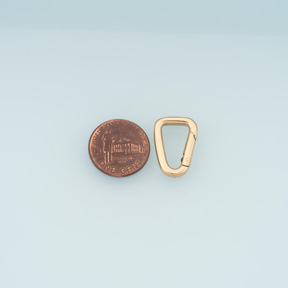 Irregular Spring Carabiner Clasp,14K Gold Stainless Steel Jewelry Closure,Waterproof Connector for DIY Necklace Bracelet Maki