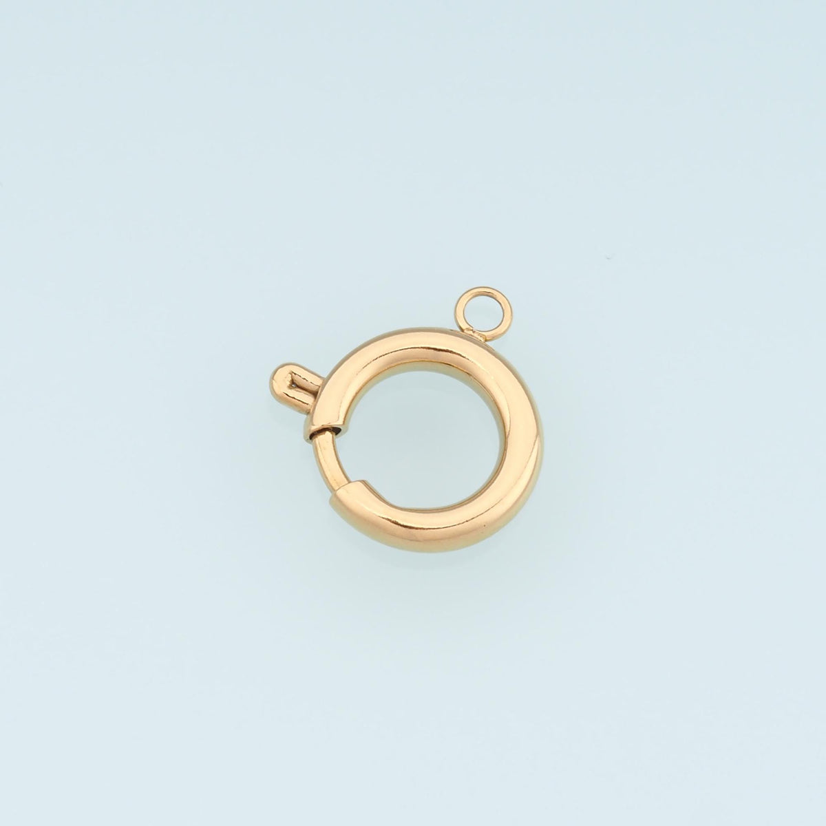 Round Spring Carabiner Clasp,14K Gold Stainless Steel Clasp,Waterproof Clasp Connector for DIY Necklace Bracelet Making