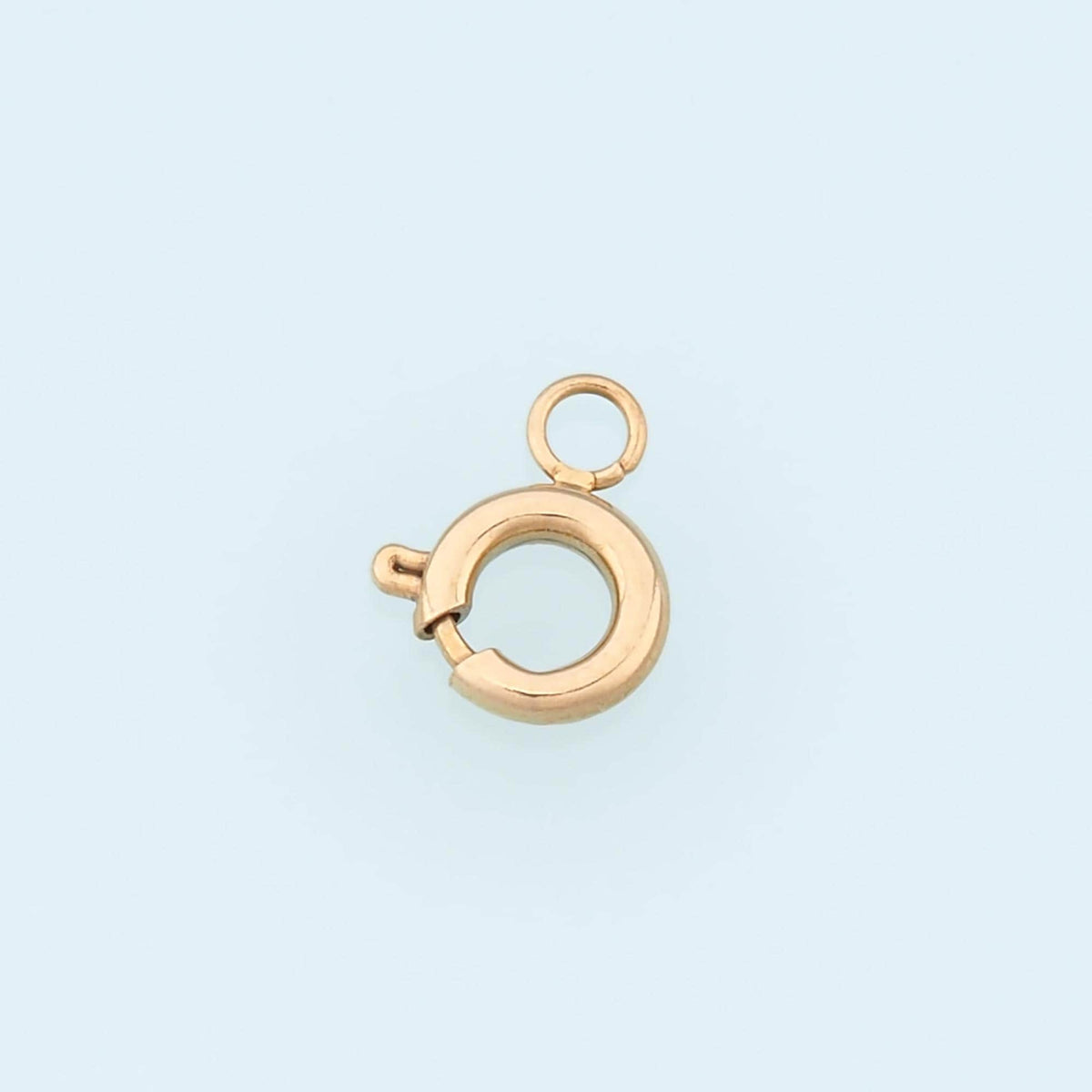 Round Spring Carabiner Clasp,14K Gold Stainless Steel Clasp,Waterproof Clasp Connector for DIY Necklace Bracelet Making
