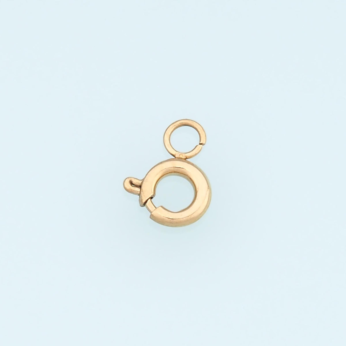 Round Spring Carabiner Clasp,14K Gold Stainless Steel Clasp,Waterproof Clasp Connector for DIY Necklace Bracelet Making