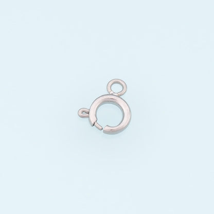 Round Spring Carabiner Clasp,14K Gold Stainless Steel Clasp,Waterproof Clasp Connector for DIY Necklace Bracelet Making