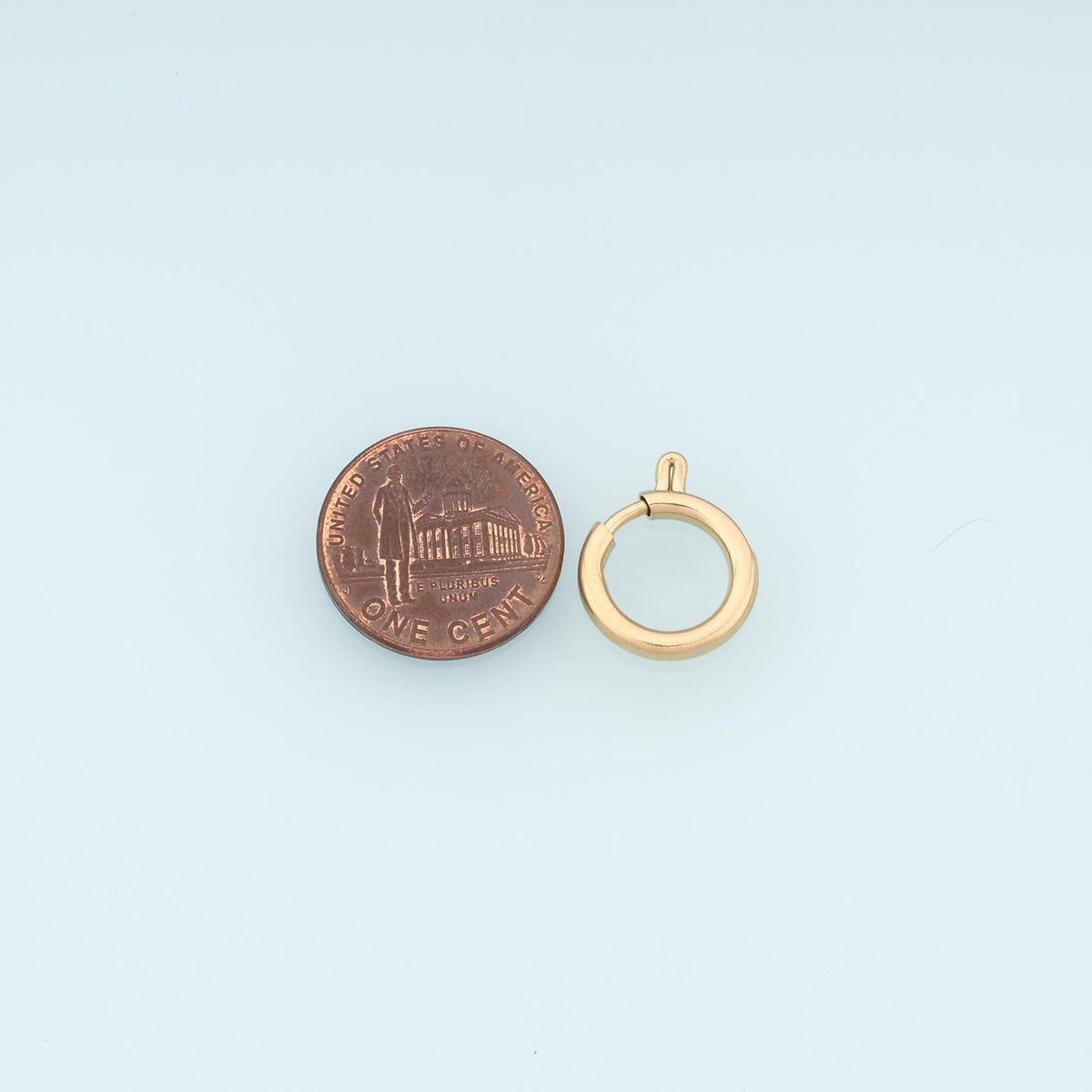 Round Spring Carabiner Clasp,14K Gold Stainless Steel Clasp,Waterproof Clasp Connector for DIY Necklace Bracelet Making