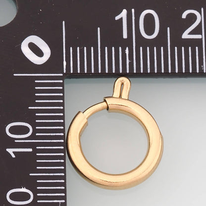 Round Spring Carabiner Clasp,14K Gold Stainless Steel Clasp,Waterproof Clasp Connector for DIY Necklace Bracelet Making