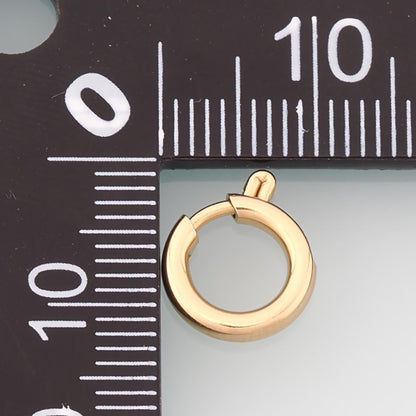 Round Spring Carabiner Clasp,14K Gold Stainless Steel Clasp,Waterproof Clasp Connector for DIY Necklace Bracelet Making
