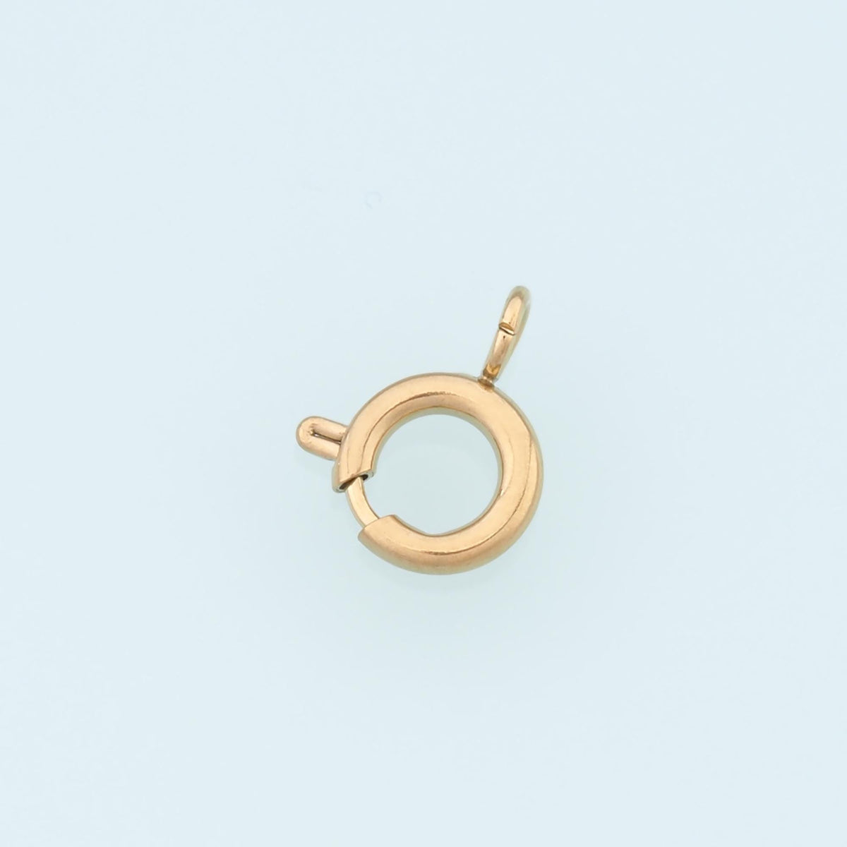 Round Spring Carabiner Clasp,14K Gold Stainless Steel Clasp,Waterproof Clasp Connector for DIY Necklace Bracelet Making