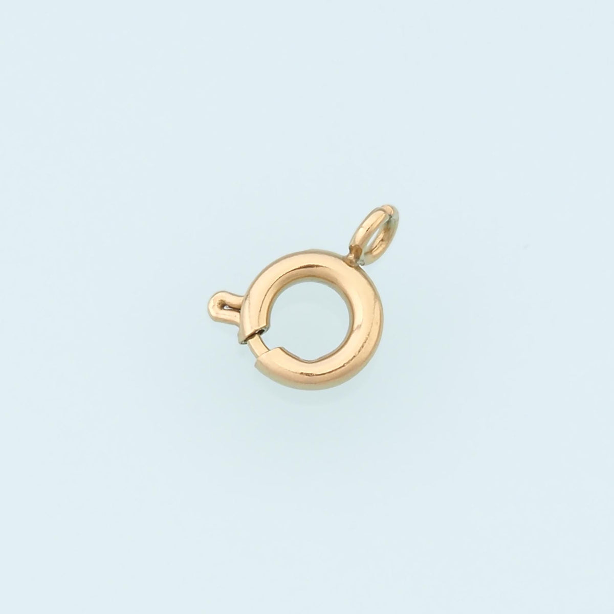 Round Spring Carabiner Clasp,14K Gold Stainless Steel Clasp,Waterproof Clasp Connector for DIY Necklace Bracelet Making